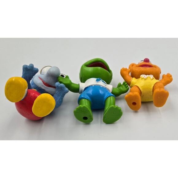 1986 Muppet Babies McDonalds Toys Fozzie Bear, Kermit the Frog, and Gonzo - Picture 4 of 12
